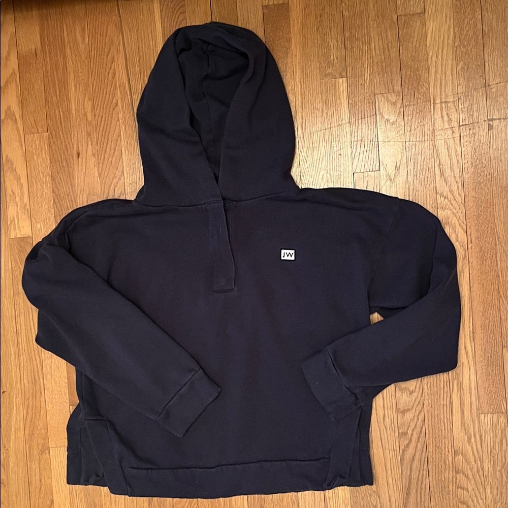 Jack Wills Crop Navy Hoodie View 2